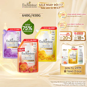 Túi Refill Sữa Tắm Nước Hoa Dưỡng Da Enchanteur Thơm Mịn Lưu Hương ( 640g / 450g )