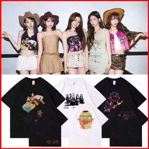 2025 LE SSERAFIM EASY CRAZY HOT SAKURA KPOP Áo thun người hâm mộ quà tặng tay ngắn hàng đầu