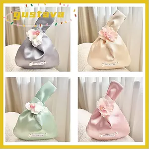 Túi đeo tay GUSTAVA, Túi xách nhiều màu phong cách, Túi thắt nút Mini cầm tay có thể giặt cổ điển có thể giặt được Chìa khóa điện thoại