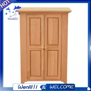 1 Cái 1: 12 Nhà Búp Bê Thu Nhỏ Tủ Quần Áo Gỗ Mô Hình Đồ Nội Thất Phụ Kiện Trang Trí Đồ Chơi Cho Nhà Búp Bê
