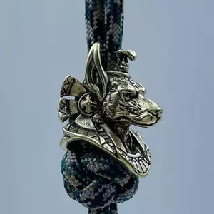 Ai Cập Cổ Đại Cái Chết Jaal Đầu Hạt Đồng DIY Paracord Dệt Dây Mặt Dây Trang Sức Phụ Kiện Ngoài Trời