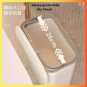 THÙNG RÁC TREO TỦ BẾP CÓ NẮP CHỐNG NƯỚC CAO CẤP - Thùng rác dán tường, nhà bếp, nhà vệ sinh, tiết kiệm không gian