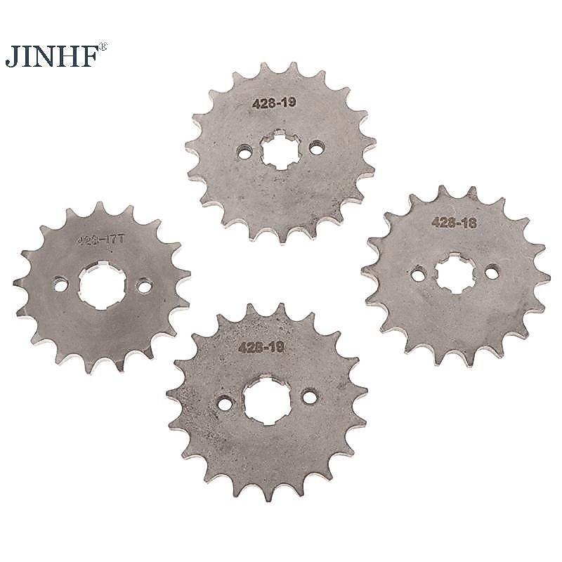 JINHF 428 # 17MM / 20MM10 11 12 13 14 15 16 17 18 19T Răng Bánh Xích Động Cơ Trước Cho Xe Đạp Moto Go Kart ATV Quad Xe Máy HOT