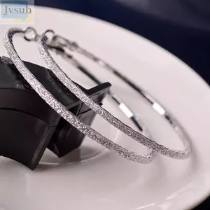 JVSUB Hoop Bông Tai Tòn Ten Trang Sức Nóng Mạ Bạc