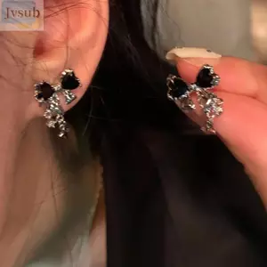 Bông tai đinh tán JVSUB, Bông tai nơ hợp kim Y2K, Bông tai nơ thắt nơ nữ