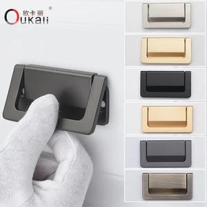 Ocari Cửa Trượt Ngăn Kéo Bàn Đầu Giường Khóa Che Khuyết Điểm Tay Cầm Phẳng Tatami Bề Mặt Vô Hình Gắn Tủ Quần Áo Không Đục Lỗ Tay Che Khuyết Điểm