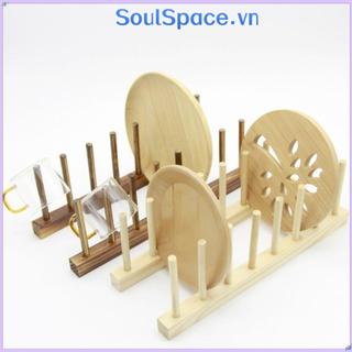 SOULSPACE Giá đỡ bằng gỗ Khay đẹp Cốc sấy kệ