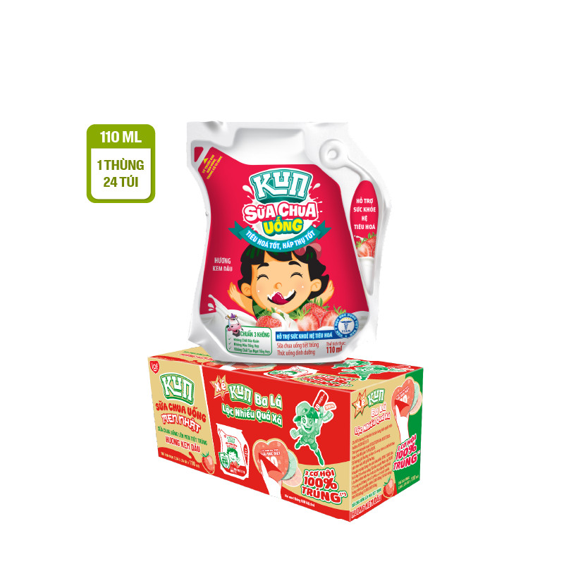 [Livestream KOL] KUN túi 1 thùng 24 túi x 110ml chọn vị: