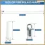4 Cây đũa phép mù 17 Inch, Linh kiện thay thế rèm dọc có móc và tay cầm, Cây đũa phép nghiêng mù sợi thủy tinh, cho cửa sổ