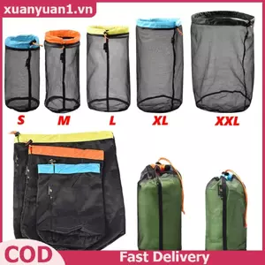XUAN Du Lịch Lưới Bảo Quản Siêu Nhẹ Túi Dây Rút Ngoài Trời Thứ Sa Cắm Trại Du Lịch Tổ Chức Đi Bộ Đường Dài Dụng Cụ Phụ Kiện Đa Dụng Cụ VN