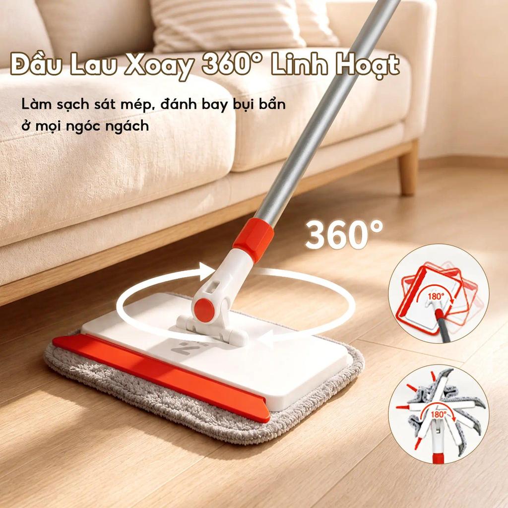 Cây lau nhà đa năng 3 trong 1 C5 Zolele vừa lau nhà vừa chà rửa sàn làm sạch mọi ngóc ngách | BigBuy360 - bigbuy360.vn