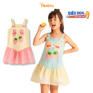Đầm thun hai dây dâu tây bé gái Rabity 954.900
