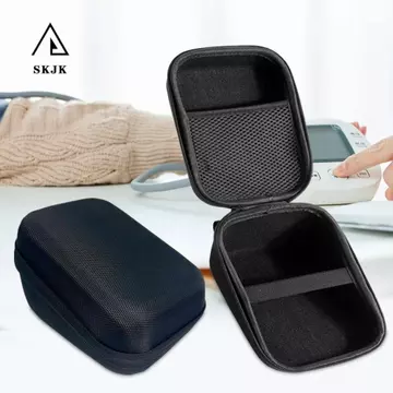 Hộp đựng máy đo huyết áp SKJK, Túi bảo vệ máy đo huyết áp cầm tay bằng vỏ cứng, chống sốc dung tích lớn có tay cầm Vỏ cứng để theo dõi huyết áp