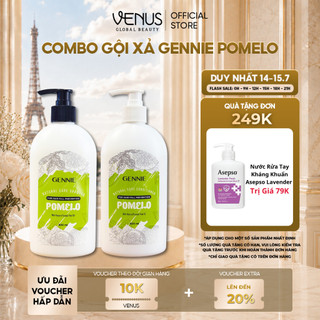 [LIVE ĐỘC QUYỀN] Dầu gội - xả Bưởi Gennie Pomelo Natural Care cho tóc khô, yếu và dễ gãy rụng 400ml