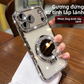 ốp lồng iPhone, ốp lồng gương, ốp lồng đính đá, ốp lấp lánh, ốp có chân đứng, ốp từ tính, ốp iPhone 16, ốp nữ sang chảnh