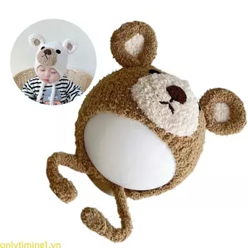 Onlytiming1 2023 Mũ Ấm Áp Mùa Đông Trẻ Em Mũ Bonnet Mũ Thoáng Khí Mũ Dễ Thương Mũ Mềm Mũ Beanie Mũ Bé Trai Bé Gái Tuổi 5-3