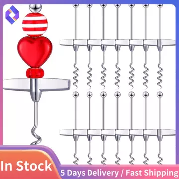 15 Chiếc Du Lịch Corkscrew Dụng Cụ Mở Chai Rượu Có Thể Đính Hạt Nút Chai Tẩy Cho Thanh Nhà Hàng Nhà Bếp Đồ Uống Quà Tặng Dễ Dàng Sử Dụng