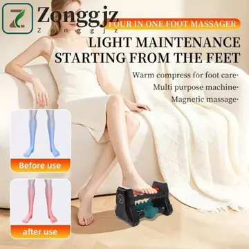 Máy mát xa làm nóng chân ZONGGJZ, Máy mát xa chân mô sâu Fascia, Đa chức năng với nén nhiệt Máy nén nóng Đế chân ba trong một Thiết bị Massage giảm đau gót chân
