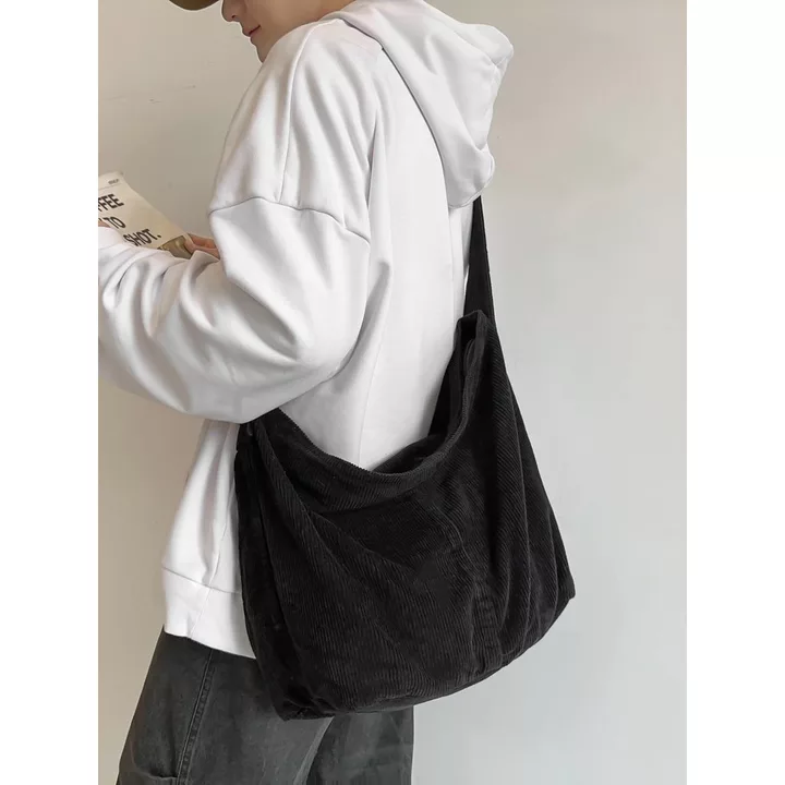Women's Canvas Crossbody Bag – Large, for School – 5