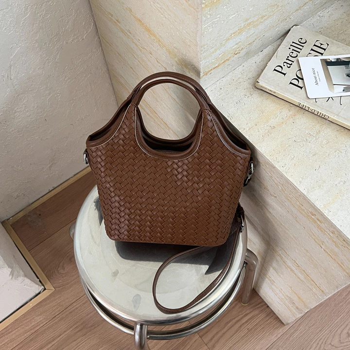 Túi bucket thời trang dành cho nữ, túi xách retro phong cách Hàn Quốc mới 2026, túi tote độc đáo và thời thượng, túi đeo vai và túi đeo chéo – 7