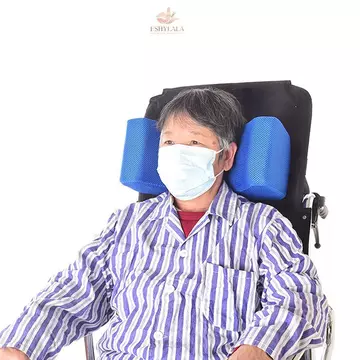 Eshylala Màu Xanh Chặn Xe Lăn Tựa Đầu Chống Bên Gối Vị Trí Miếng Lót Xe Lăn Phụ Kiện Có Thể Điều Chỉnh Xe Lăn Đệm Lưng Hỗ Trợ