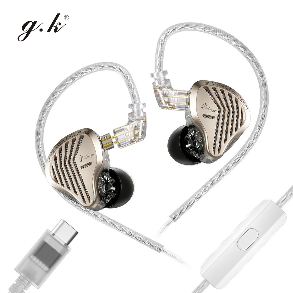 Tai nghe nhét tai GK KUNTEN PRO HiFi Dynamic Drive Tai nghe nhét tai âm trầm nặng bằng kim loại thể thao IME có thể tháo rời để nâng cấp KZ Zenith | BigBuy360 - bigbuy360.vn