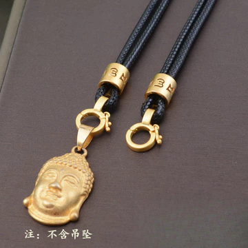 Đen Sáp Da Dây Vòng Cổ Dây Treo Cổ Mặt Dây Chuyền Vàng Bùa Hộ Mệnh Thangka Ngọc Mặt Dây Chuyền Dây Buộc Nam Nữ Mặt Dây Chuyền Dây