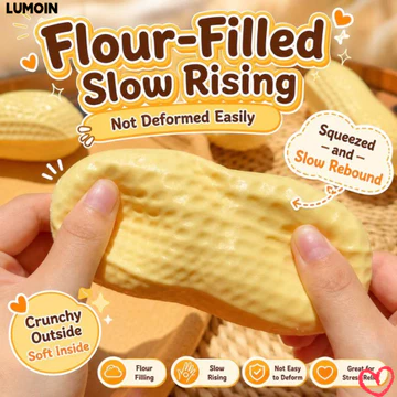 LUMOIN Đồ chơi bóp mô phỏng hạt đậu phộng, Cảm giác ASMR Mềm mại Đồ chơi bóp xả stress, Giảm căng thẳng Đồ chơi giải nén