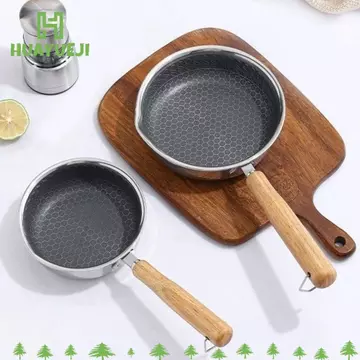 Chảo chống dính HUAYUEJI, Chảo chiên bề mặt chống dính bằng thép không gỉ, Chảo chiên di động Chảo chống dính không tráng