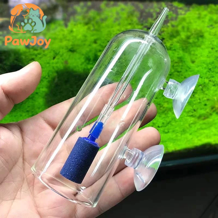 Máy bơm không khí bể cá Máy khuếch tán oxy CO2 Bể cá Máy sục khí thủy tinh Máy tạo oxy Đá hòa tan không khí Máy phân phối Phụ kiện bể cá