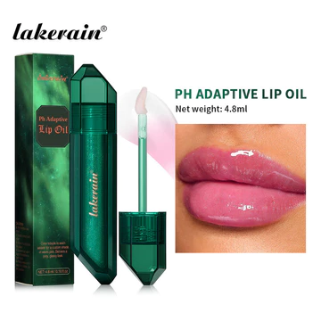 Hàng sẵn có Lakerain Ph Gương dầu môi đổi màu sáng bóng không dính màu hồng ấm áp dưỡng ẩm mượt môi dầuQ0927