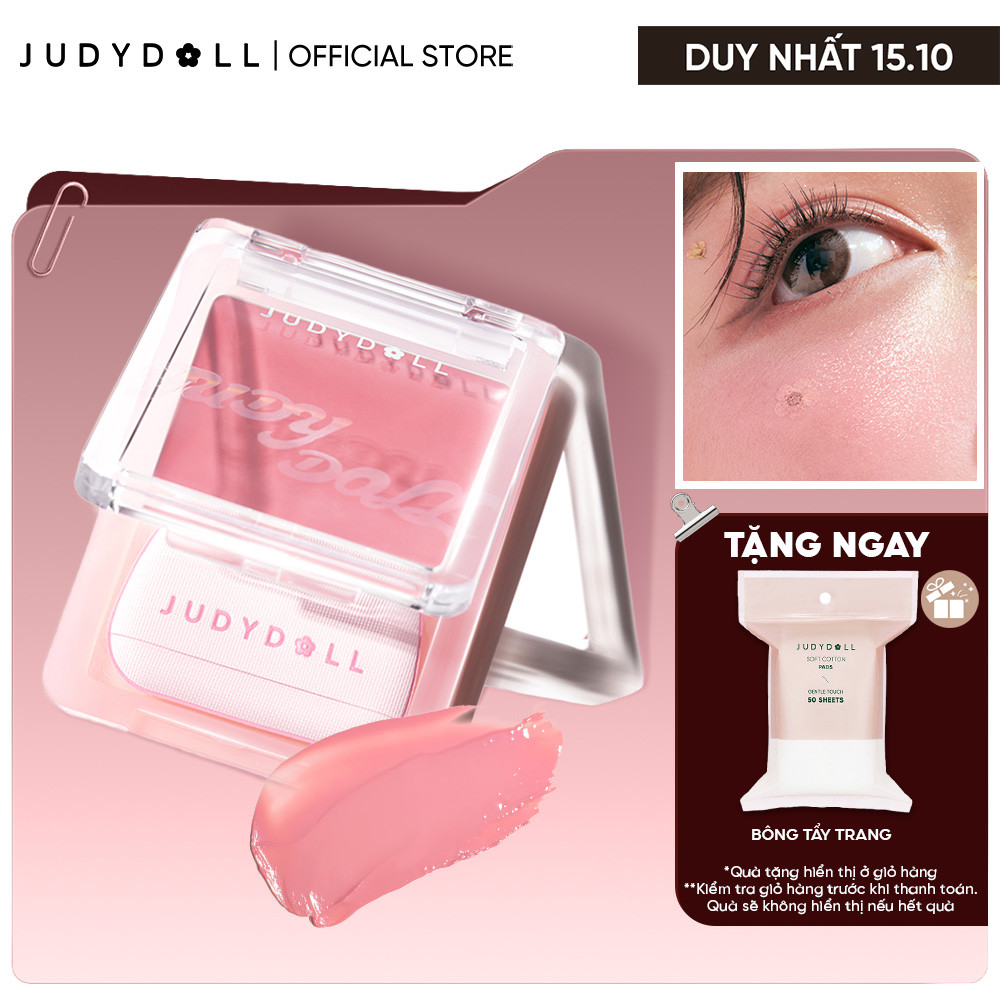 Má Hồng Kem JUDYDOLL Glow Blush Balm Căng bóng Không vỡ nền Tự nhiên Lâu trôi 3g