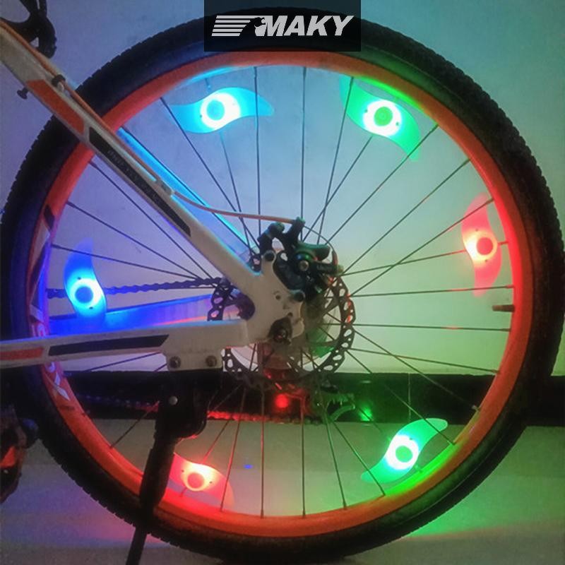 Newwellknownepic Xe Đạp Bánh Xe Nói Ánh Sáng Chống Thấm Nước Cân Bằng LED Lốp Lốp Đèn Flash Cảnh Báo Nhiều Màu Sắc Đèn Phụ Kiện Xe Đạp VN