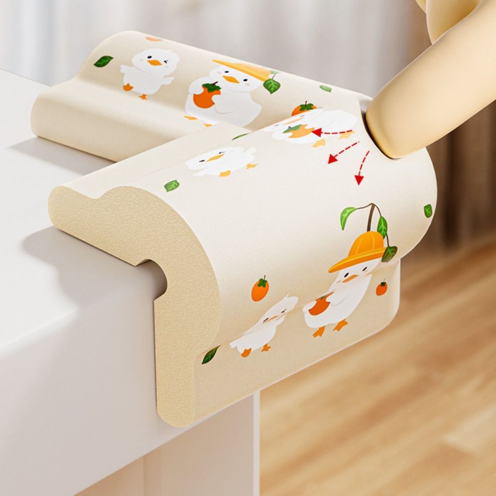 Dải bảo vệ cạnh bàn SAIA, Đệm chống va chạm an toàn cho bé 2m, Tấm bảo vệ góc tường họa tiết vịt mềm tự dính di động cho đầu giường cửa sổ