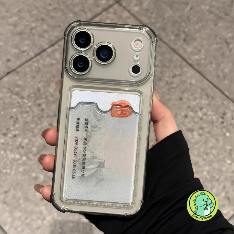 Ốp Điện Thoại Đựng Thẻ Cho iPhone 17 Pro Max Air 16E 16 15 14 13 12 Mini 11 XS X Pro Max XR 8 7 6 6s Plus SE3 SE2 Vỏ Ví Mềm Doanh Nghiệp Đơn Giản Dễ Thương Vỏ Chống Sốc