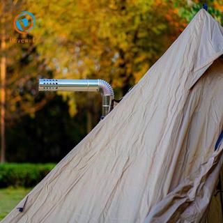 Dovewill Ống Khói Bếp Thép Không Gỉ với Đầu Khuỷu Chống Sòe, Làm Nóng Nhanh, Dành cho Lều Camping