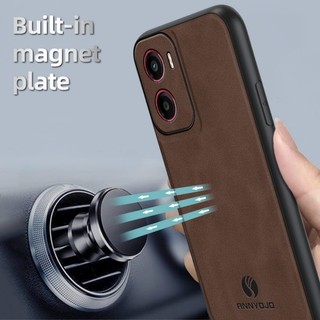 Ốp điện thoại Mờ Trơn Cho Motorola Moto G05 Ốp điện thoại Tích Hợp Nam Châm Tấm Da PU Cứng Ốp điện thoại Mờ Cho Moto G05