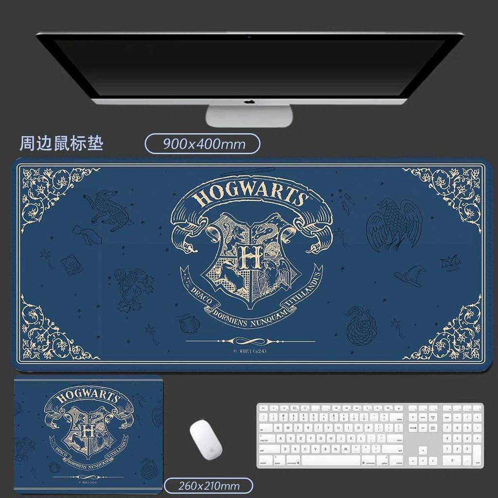 Miếng Lót Chuột Harry Potter Houses Series - Thảm Để Bàn Lớn Hogwarts Gryffindor Slytherin, Đế Chống Trơn Trượt Dày 3 Mm