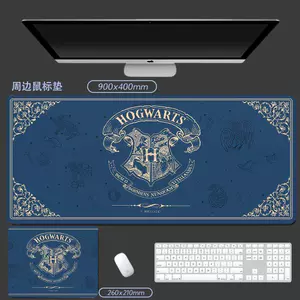 Miếng Lót Chuột Harry Potter Houses Series - Thảm Để Bàn Lớn Hogwarts Gryffindor Slytherin, Đế Chống Trơn Trượt Dày 3 Mm