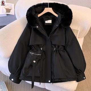 Áo khoác parka nữ có mũ trùm đầu lông cừu, phù hợp cho teen và người lớn