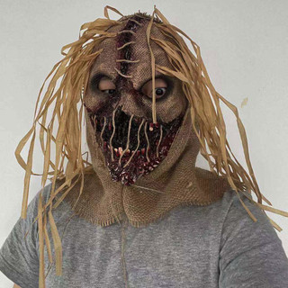 Mặt nạ cosplay Jackstraw kinh dị Thêm Vibe Halloween tuyệt vời cho sân khấu cosplay lễ hội