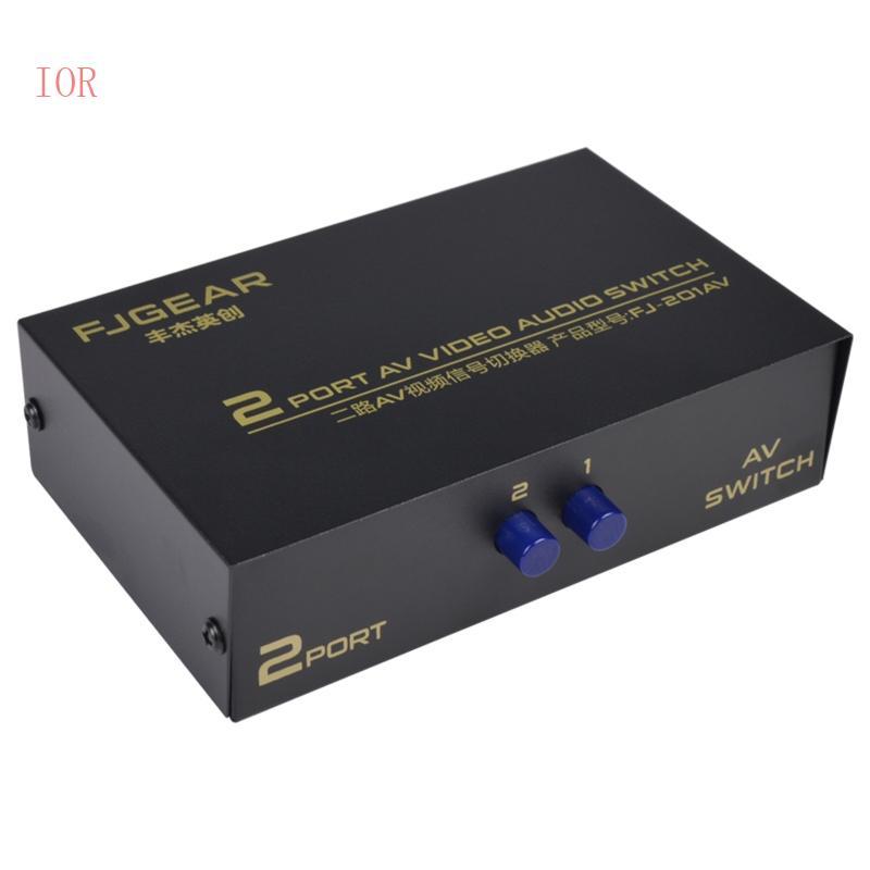 IOR 2 cổng AV RCA Switch 2 trong 1 ra Hộp chọn Video tổng hợp L R cho đầu DVD