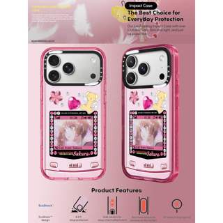CASECASE X Cardcaptor Sakura: Sakura 2 Incoming Call Case Màu Hồng Fizz Trong Suốt Cứng Hút Từ Tính Tác Động Cho Apple IPhone 12 13 14 15 16 17 Pro Max Air Plus Có Hộp