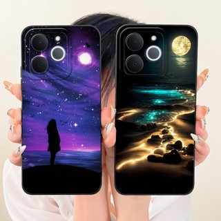 Dành Cho Realme Note 70 70T RMX5313 Vỏ Bảo Vệ Ống Kính Realme Note70 Note70T Thời Trang Dusk Đi Biển Tranh Silicon Mềm Vỏ Điện Thoại
