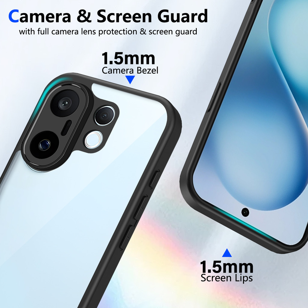 Ốp lưng Vivo X200 FE Vỏ trong suốt mờ thời trang cho Vivo X200 FE 5G Vỏ điện thoại
