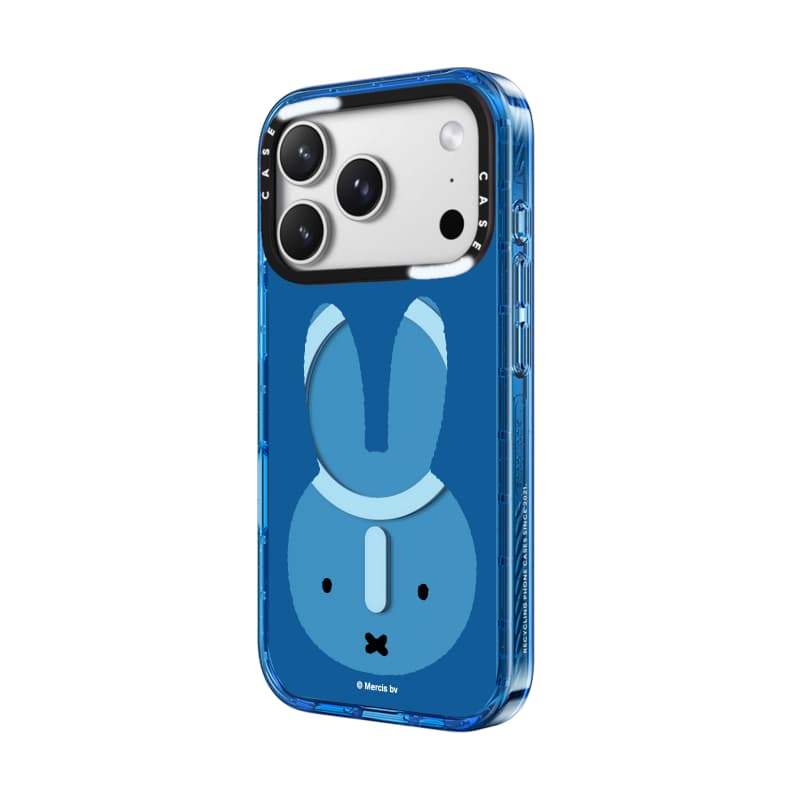 CASECASE X Miffy Frame Sky Blue Color Clear Hard Từ Hút Tác Động Dành Cho Apple IPhone 12 13 14 15 16 17 Pro Max Air Plus Có Hộp