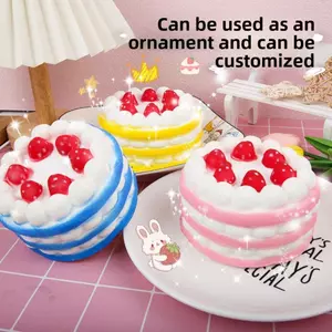 Squishy Jumbo Mô Phỏng Dâu Bánh Sinh Nhật Squishies Chậm Tăng Vui Nhộn Giảm Căng Thẳng Đồ Chơi Cho Trẻ Em