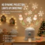 Đèn ngủ LED Giáng sinh DWEL, Đèn chiếu xoay chạy bằng USB hình bông tuyết, Đèn khí quyển có thể điều chỉnh độ sáng đại dương dưới nước sáng tạo để trang trí Giáng sinh