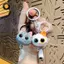 {TB & Bag} Móc khóa đầu mèo mắt lớn hoạt hình sáng tạo Móc khóa xe Unisex Móc khóa đầu mèo tinh tế dễ thương Móc khóa 3D chống mất bền bỉ.