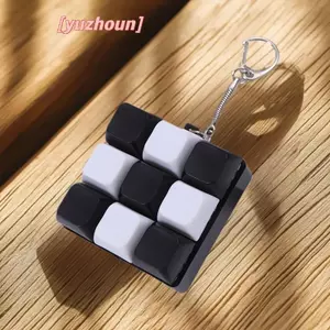 Nút Keycap Fidget Móc Khóa 9 Phím Bàn Phím Giải Nén Đồ Chơi DIY Bàn Phím Móc Khóa Đồ Chơi Dành Cho Người Lớn Quà Tặng Để Giảm Thời Gian Vượt Qua